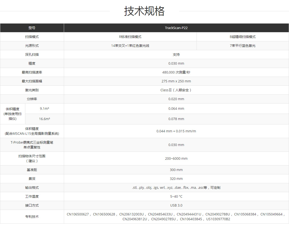 TrackScan-P22跟蹤式三維掃描系統(tǒng)